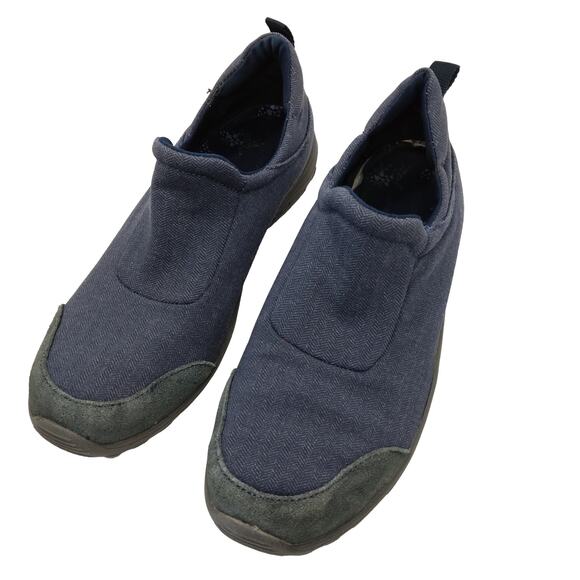 🍒 Skechers Slip On Sneakers Size 8 Denim Navy Blue - Picture 1 of 6